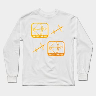 Sagittarius Birth Sign - Yellow Long Sleeve T-Shirt